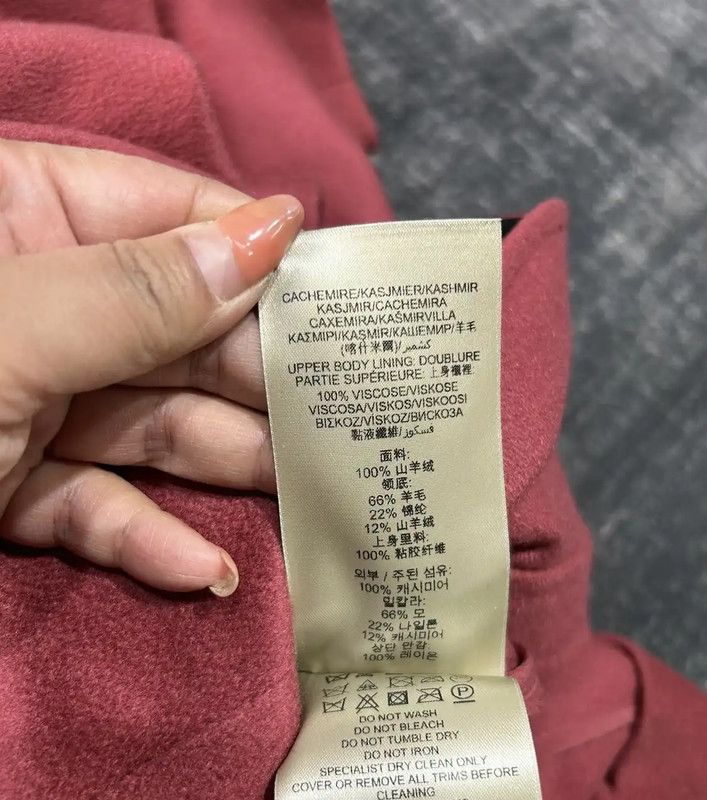 Burberry Coral Pink Mid-Length Cashmere Coat