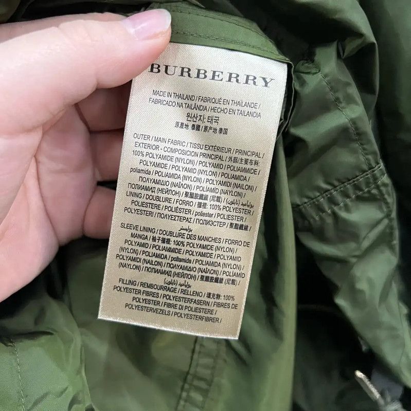 Burberry Burberry Military Green Cotton Long Coat Size ONE SIZE - 6 Thumbnail