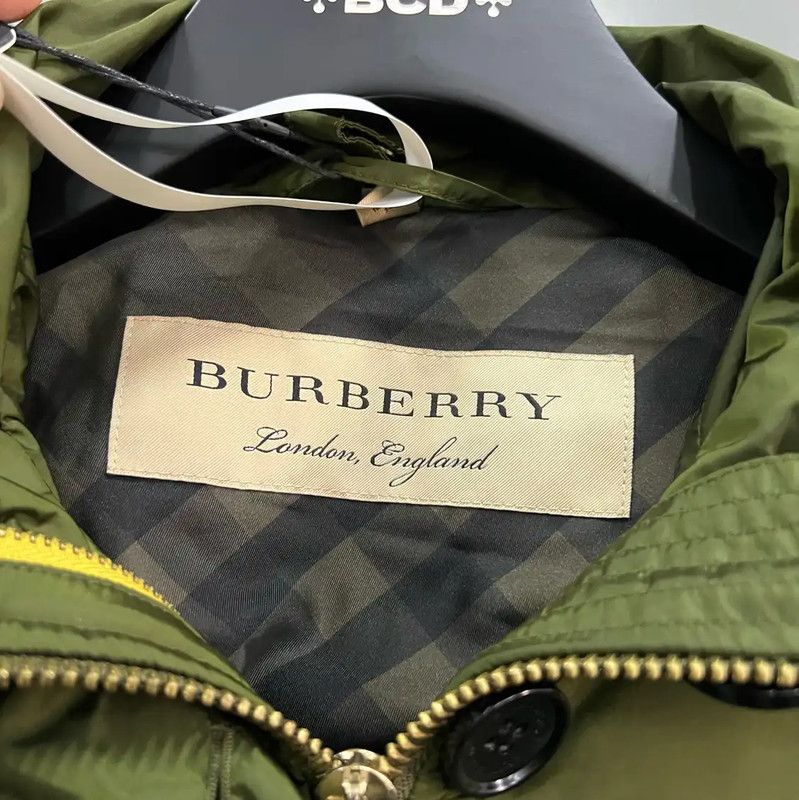 Burberry Burberry Military Green Cotton Long Coat Size ONE SIZE - 3 Thumbnail