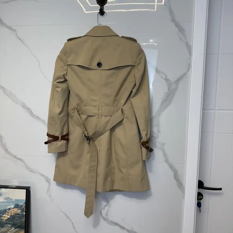 Burberry Burberry Khaki Cotton Trench Coat for Women Size S / US 4 / IT 40 - 2 Thumbnail