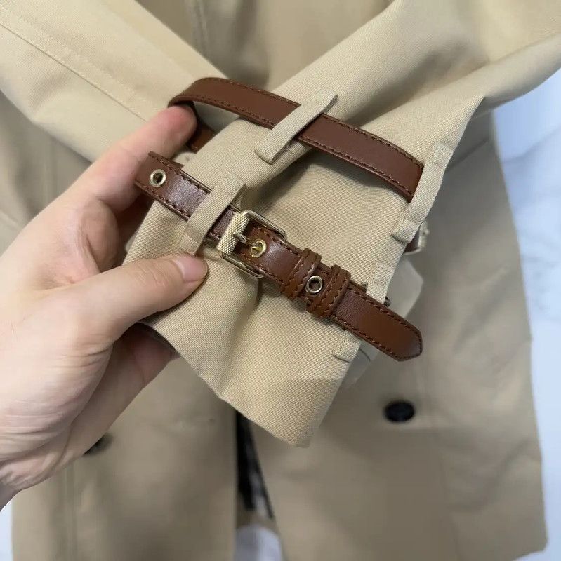 Burberry Burberry Khaki Cotton Trench Coat for Women Size S / US 4 / IT 40 - 10 Thumbnail