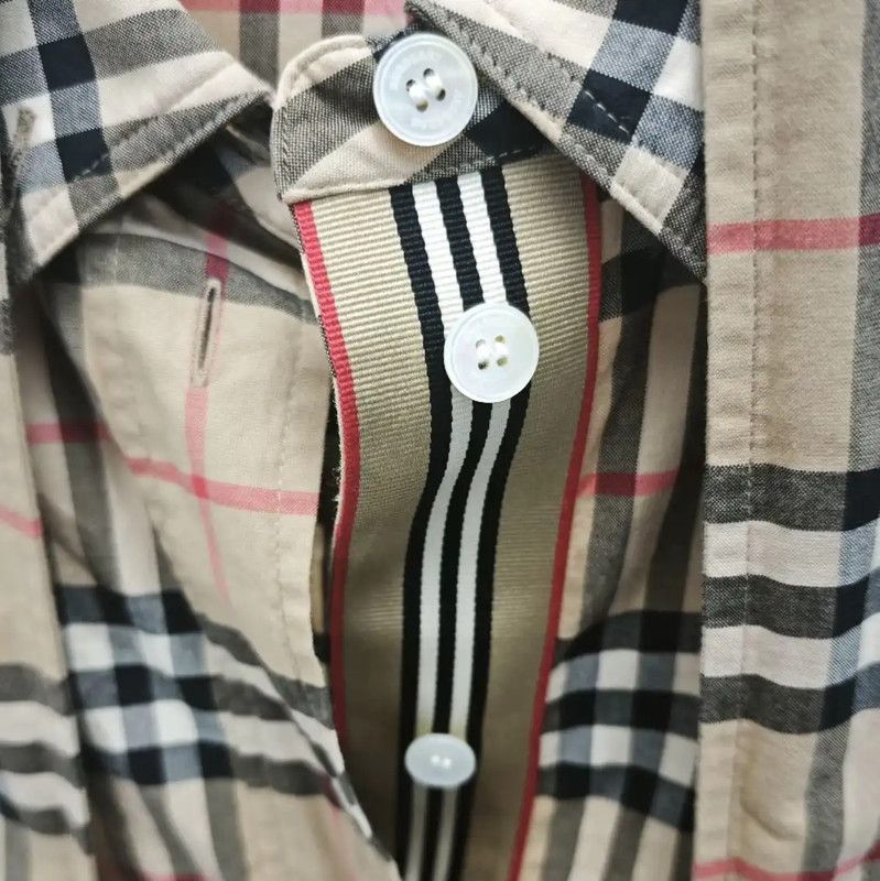 Burberry Burberry S Spring Autumn Khaki Cotton Dress Size XS / US 0-2 / IT 36-38 - 2 Thumbnail