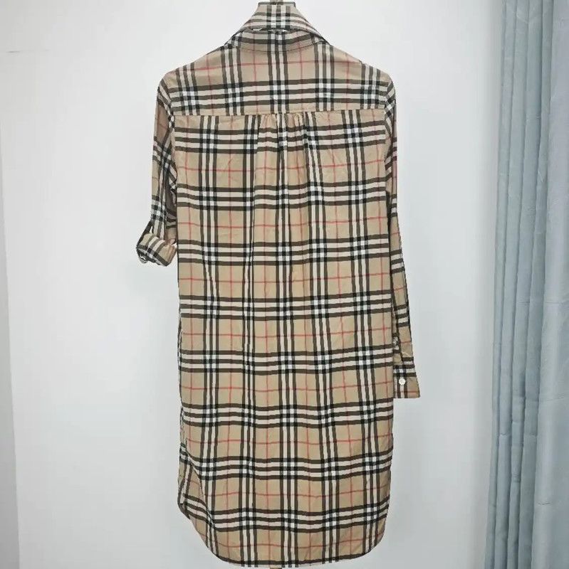 Burberry Burberry S Spring Autumn Khaki Cotton Dress Size XS / US 0-2 / IT 36-38 - 6 Thumbnail