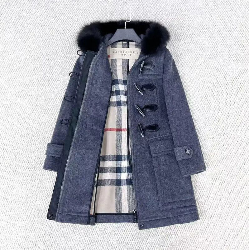 Burberry Burberry Gray Wool Duffle Coat with Hood Size S / US 4 / IT 40 - 3 Thumbnail