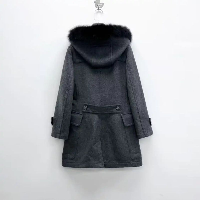 Burberry Burberry Gray Wool Duffle Coat with Hood Size S / US 4 / IT 40 - 2 Thumbnail