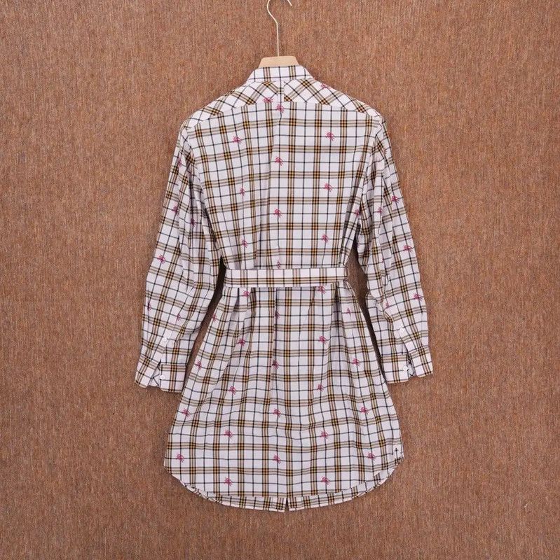 Burberry Burberry Pink Plaid Long Sleeve Dress Size M / US 6-8 / IT 42-44 - 2 Thumbnail