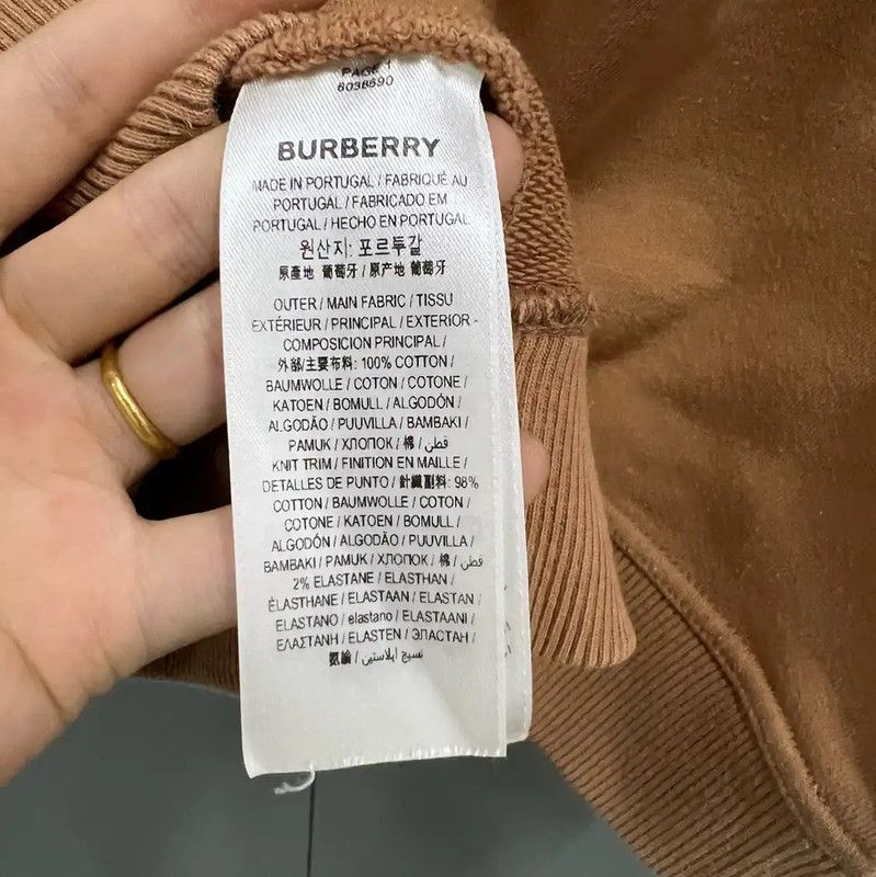 Burberry Burberry Spring Autumn Khaki Cotton Logo Hoodie Size M / US 6-8 / IT 42-44 - 4 Thumbnail