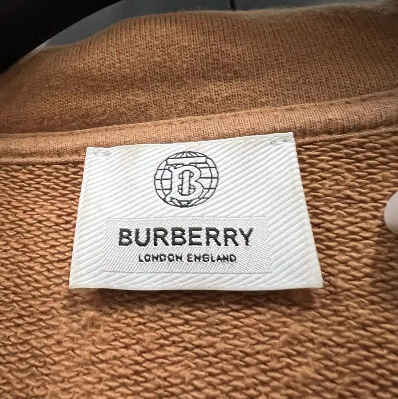 Burberry Burberry Spring Autumn Khaki Cotton Logo Hoodie Size M / US 6-8 / IT 42-44 - 2 Thumbnail