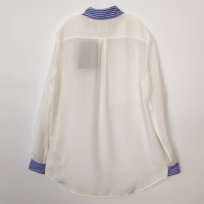 Burberry Burberry White Silk Women's Shirt Size L / US 10 / IT 46 - 2 Thumbnail