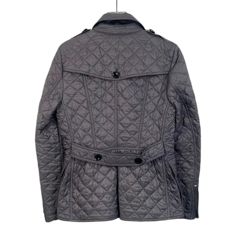 Burberry Burberry Women's Gray Quilted Down Coat Size S / US 4 / IT 40 - 2 Thumbnail