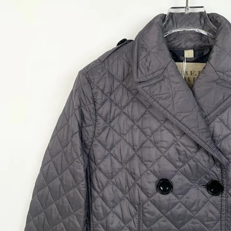 Burberry Burberry Women's Gray Quilted Down Coat Size S / US 4 / IT 40 - 3 Thumbnail
