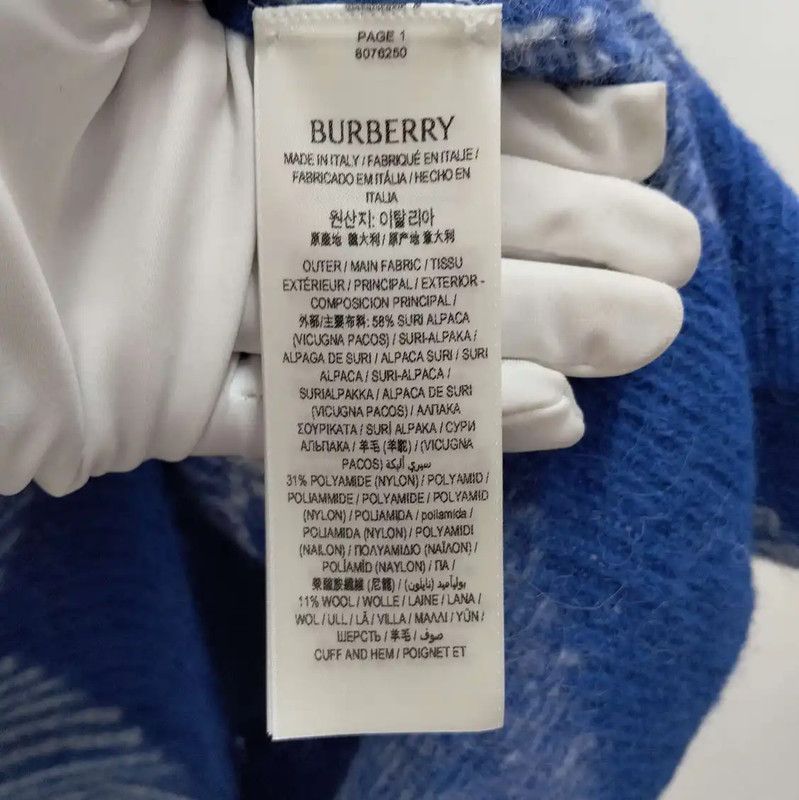Burberry Burberry Women's Blue Wool Long Sleeve Sweater Size L / US 10 / IT 46 - 5 Thumbnail