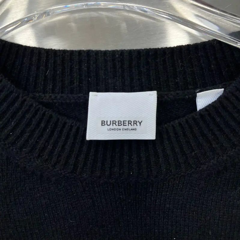 Burberry Burberry Black Knit Sweater with Graphic Design Size M / US 6-8 / IT 42-44 - 3 Thumbnail