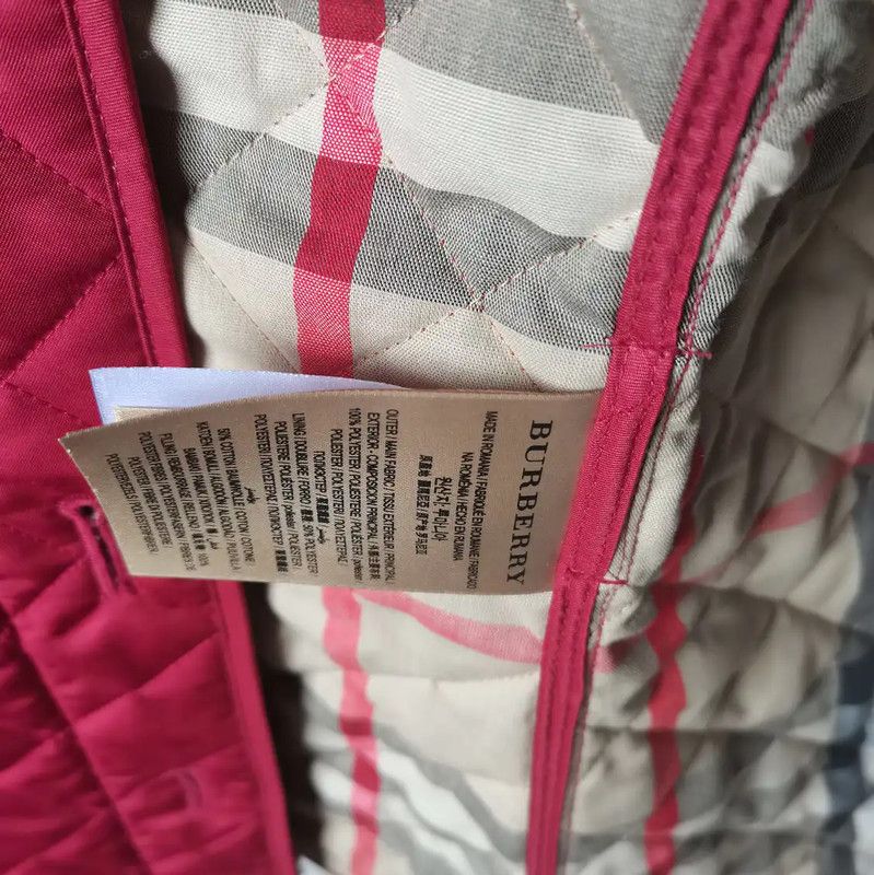 Burberry Burberry Red Quilted Cotton Short Coat Size S / US 4 / IT 40 - 4 Thumbnail