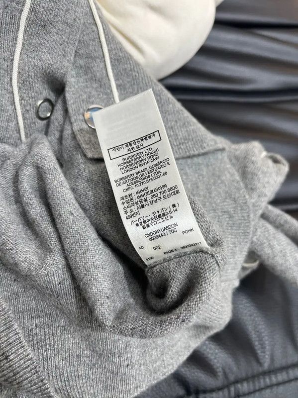 Burberry Burberry Gray Wool Women's Long Sleeve Cardigan Size S / US 4 / IT 40 - 7 Thumbnail