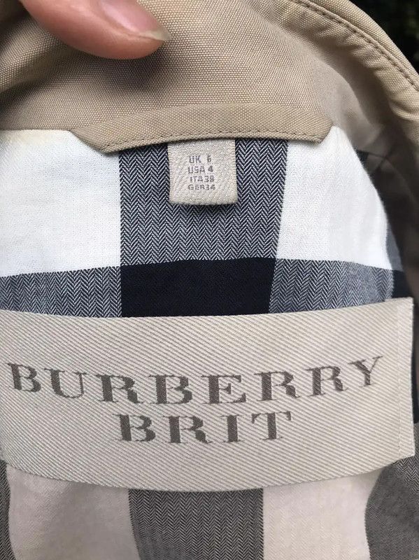 Burberry Burberry Grey Cotton Blend Mid-Length Trench Coat Size S / US 4 / IT 40 - 6 Thumbnail