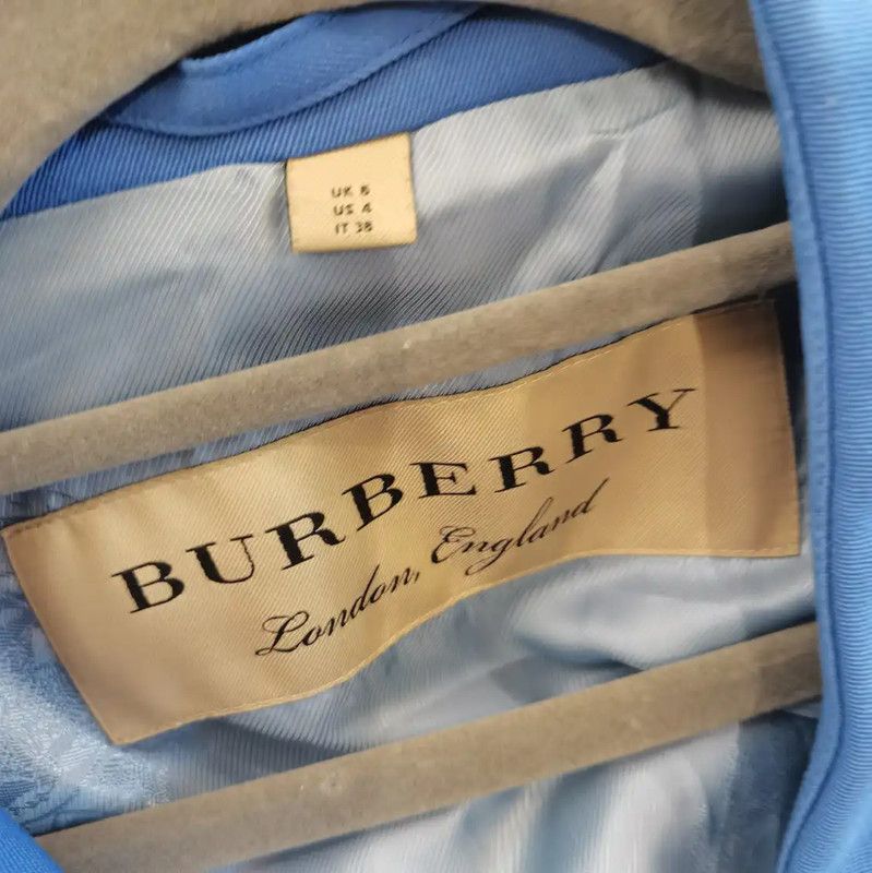 Burberry Burberry Blue Mid-Length Trench Coat for Women Size M / US 6-8 / IT 42-44 - 4 Thumbnail