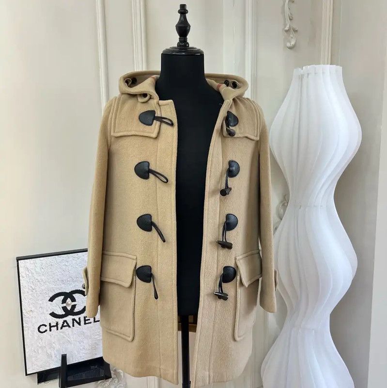 Burberry Burberry Women's Wool Coat in Khaki Size M / US 6-8 / IT 42-44 - 3 Thumbnail