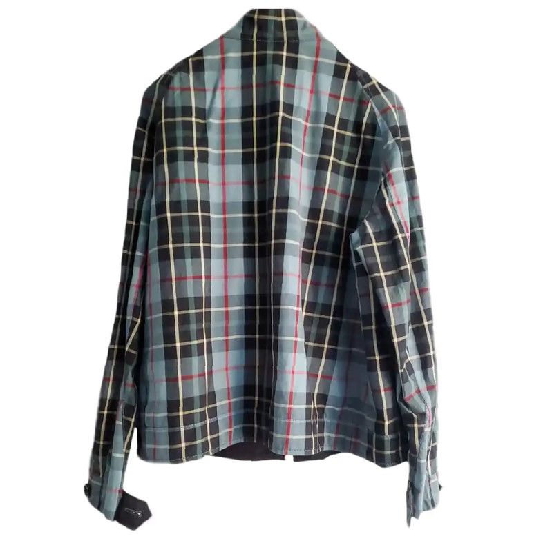 Burberry Burberry Blue Plaid Cotton Jacket for Women Size L / US 10 / IT 46 - 2 Thumbnail