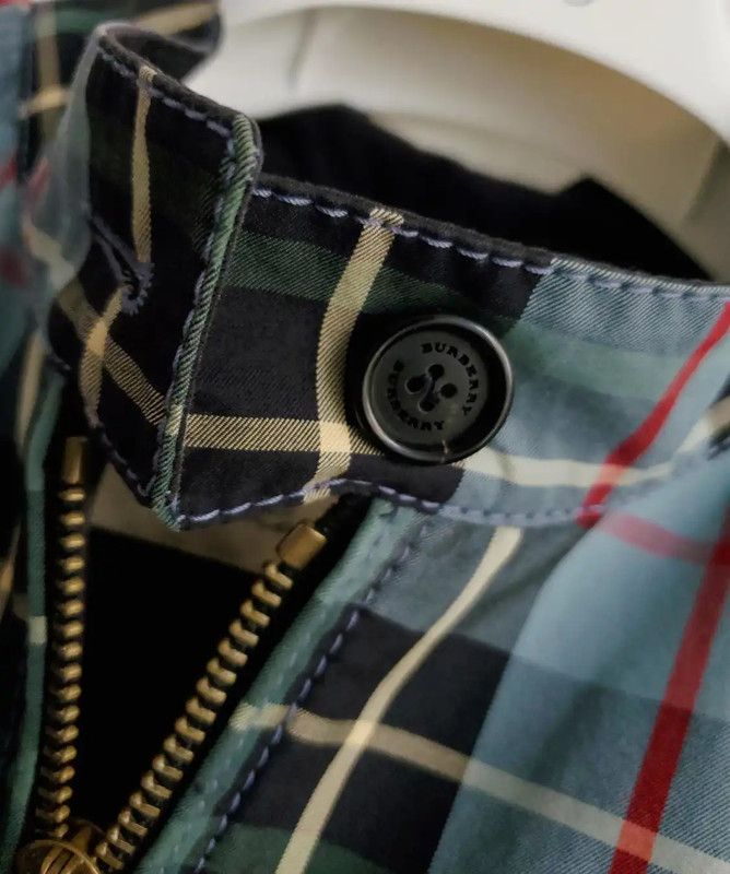 Burberry Burberry Blue Plaid Cotton Jacket for Women Size L / US 10 / IT 46 - 4 Thumbnail