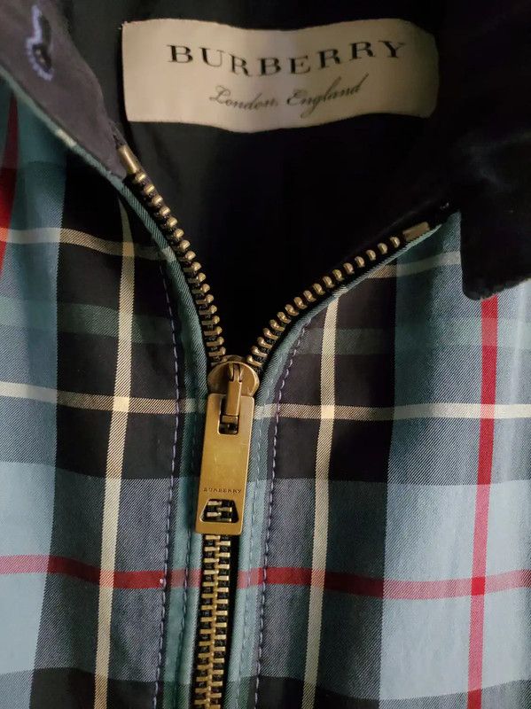 Burberry Burberry Blue Plaid Cotton Jacket for Women Size L / US 10 / IT 46 - 3 Thumbnail