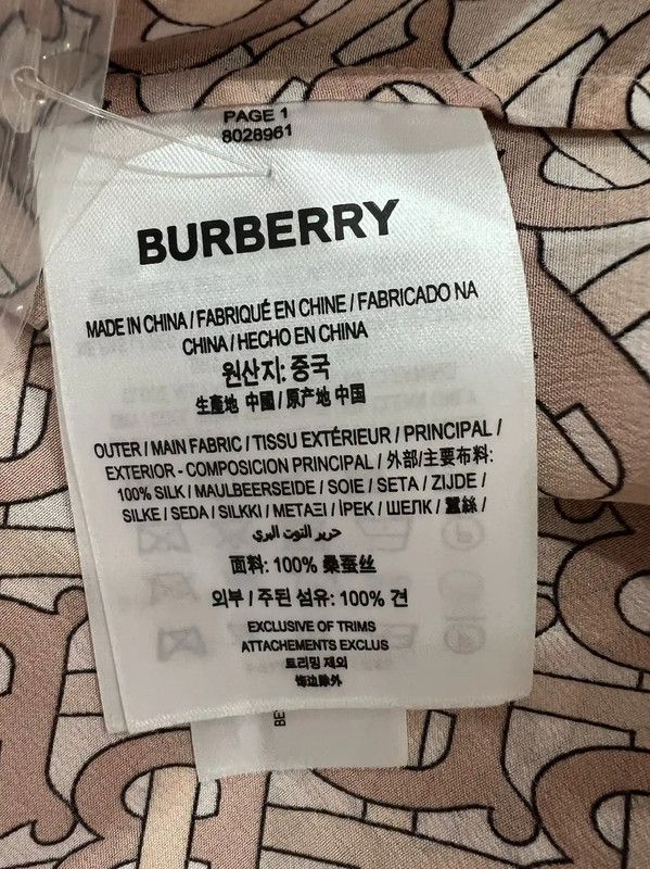 Burberry Burberry Pink Silk Long Sleeve Dress Size S / US 4 / IT 40 - 9 Thumbnail