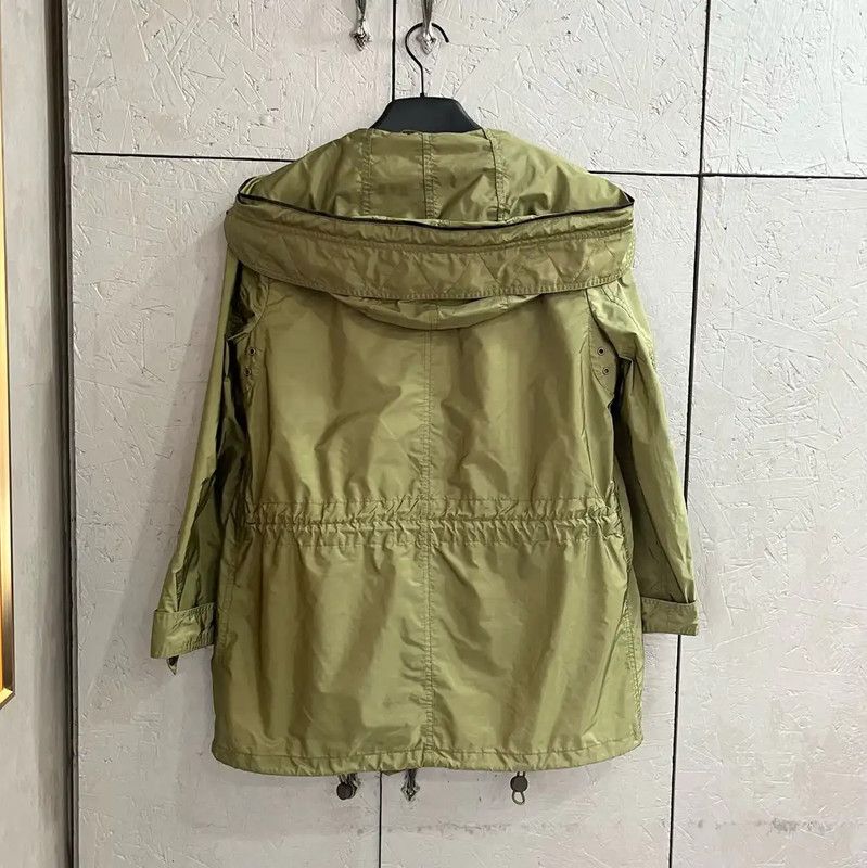 Burberry Burberry Women's Green Acrylic Trench Coat Size M / US 6-8 / IT 42-44 - 3 Thumbnail