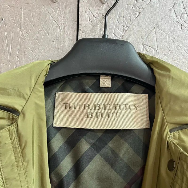Burberry Burberry Women's Green Acrylic Trench Coat Size M / US 6-8 / IT 42-44 - 4 Thumbnail