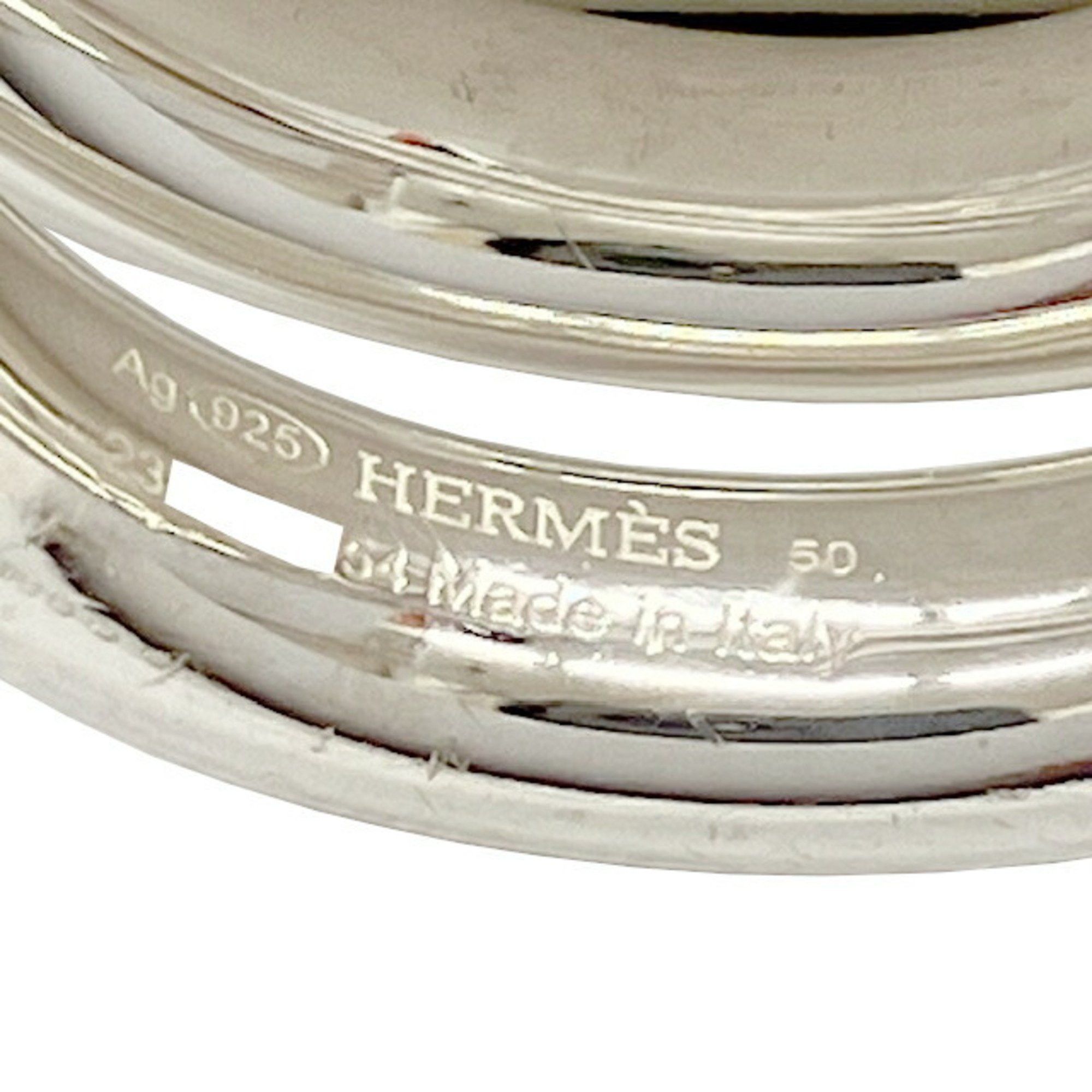 Hermes HERMES Vertige Ring, Size 50, 15.2g, SV925 Silver, for Men and Women Size ONE SIZE - 6 Thumbnail