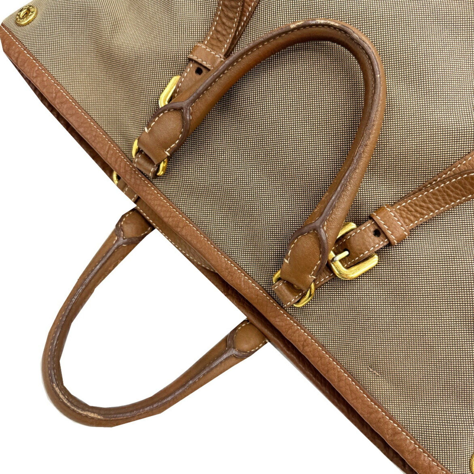 Prada Prada Jacquard Shoulder Bag Canvas Leather Women's Size ONE SIZE - 11 Thumbnail