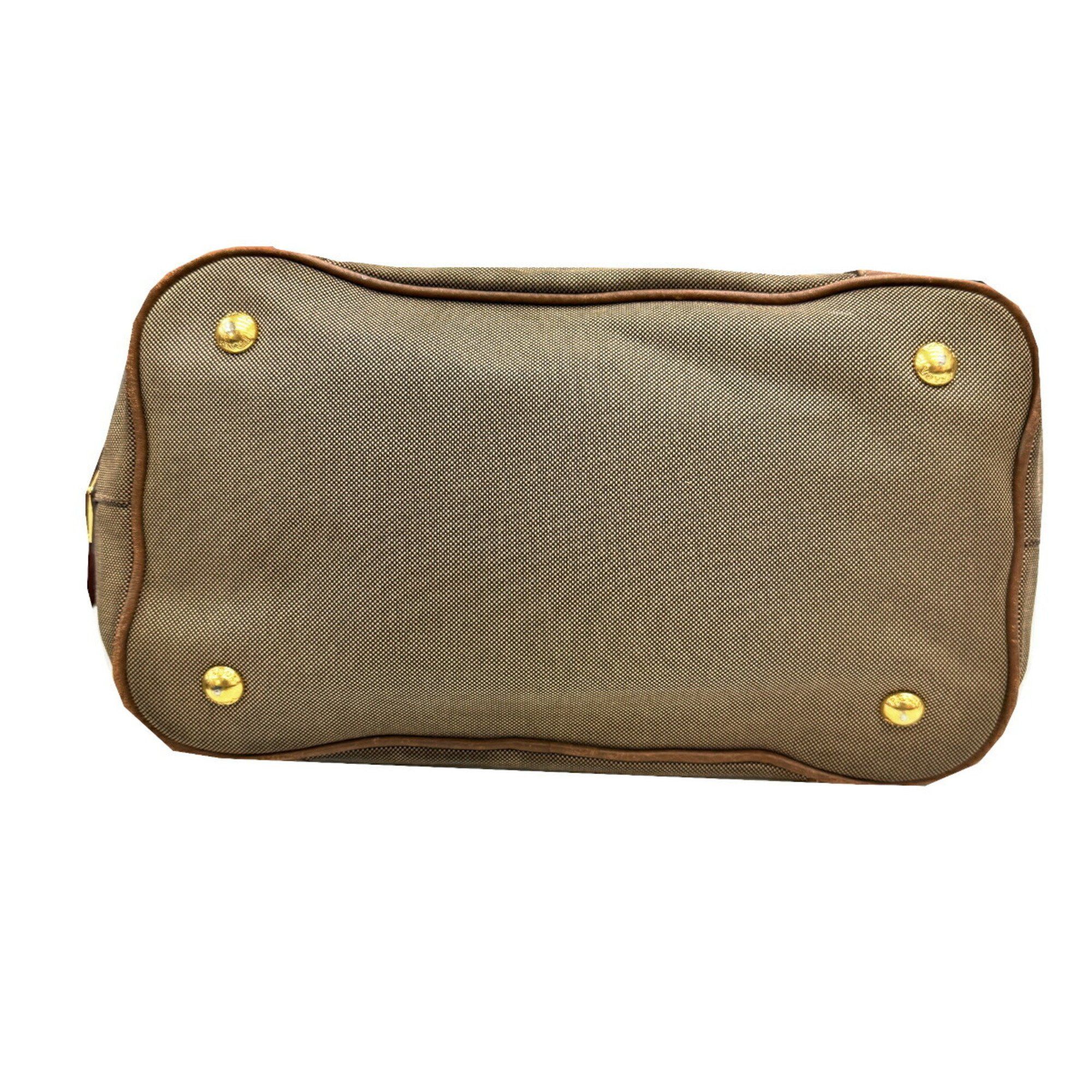 Prada Prada Jacquard Shoulder Bag Canvas Leather Women's Size ONE SIZE - 5 Thumbnail