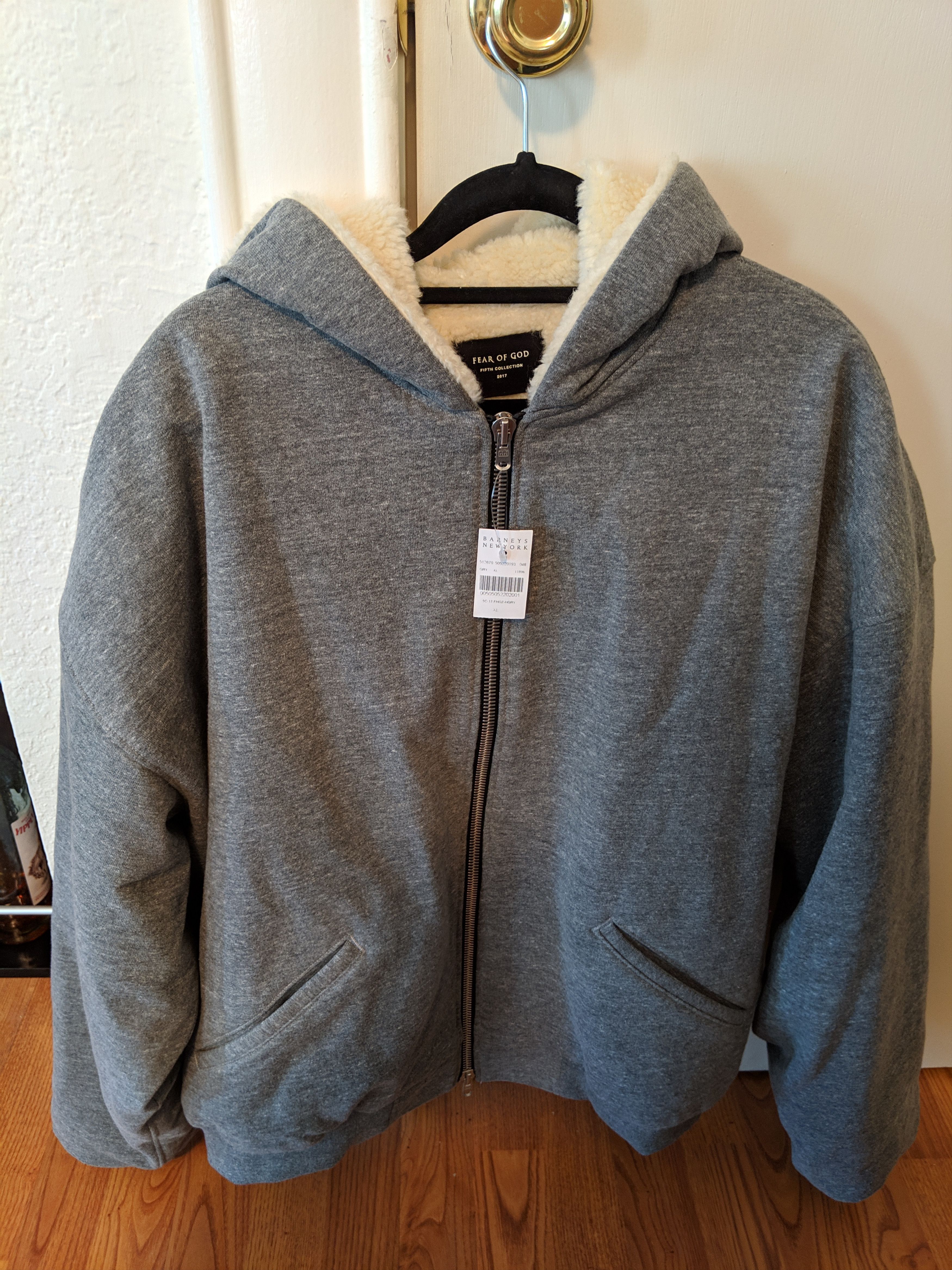 Fear of God $1,400 NEW Heavy Terry Alpaca Hoodie 5th Fifth