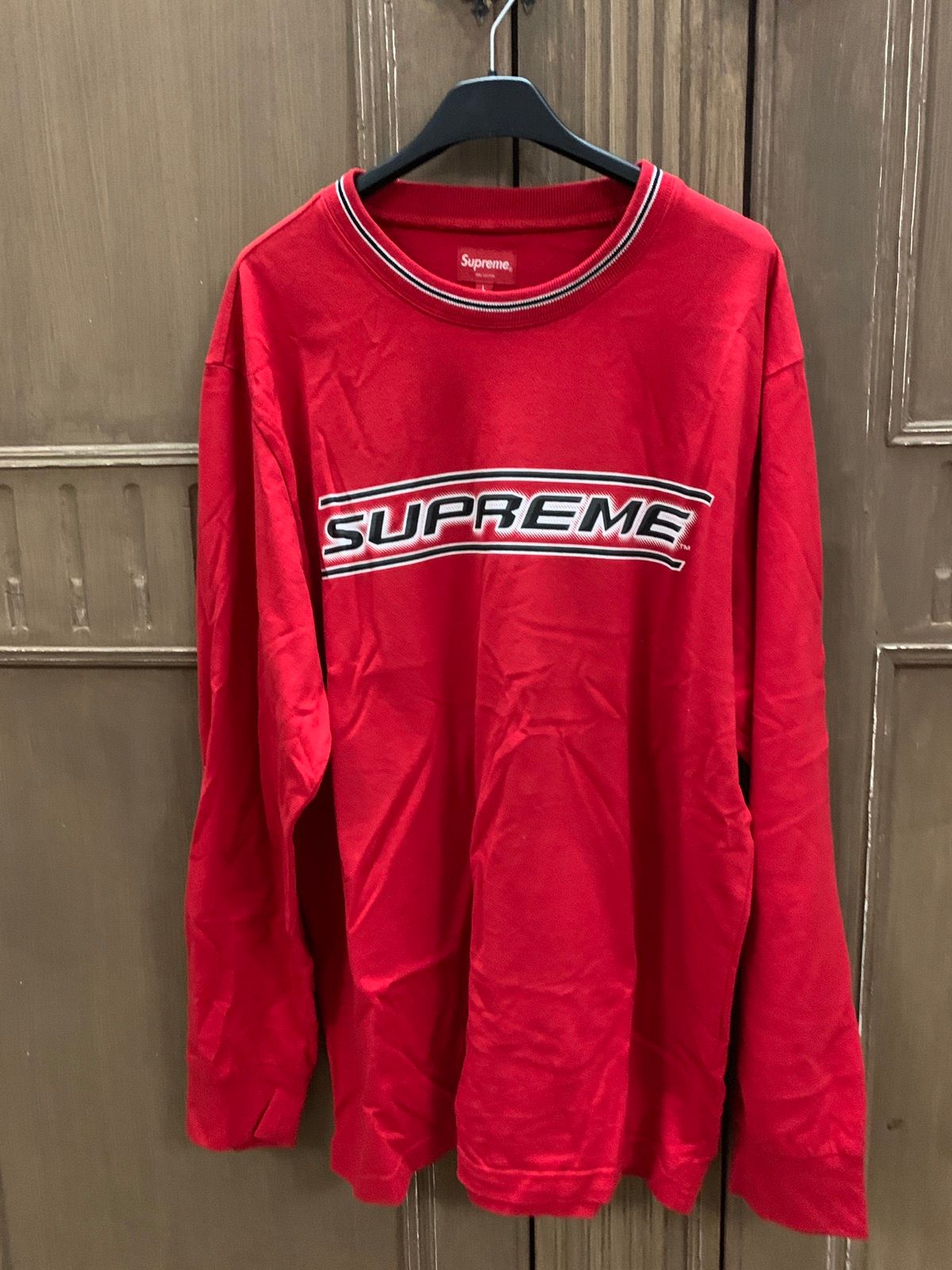 Supreme, Shirts, Supreme Ripple Logo Red Long Sleeve Tee