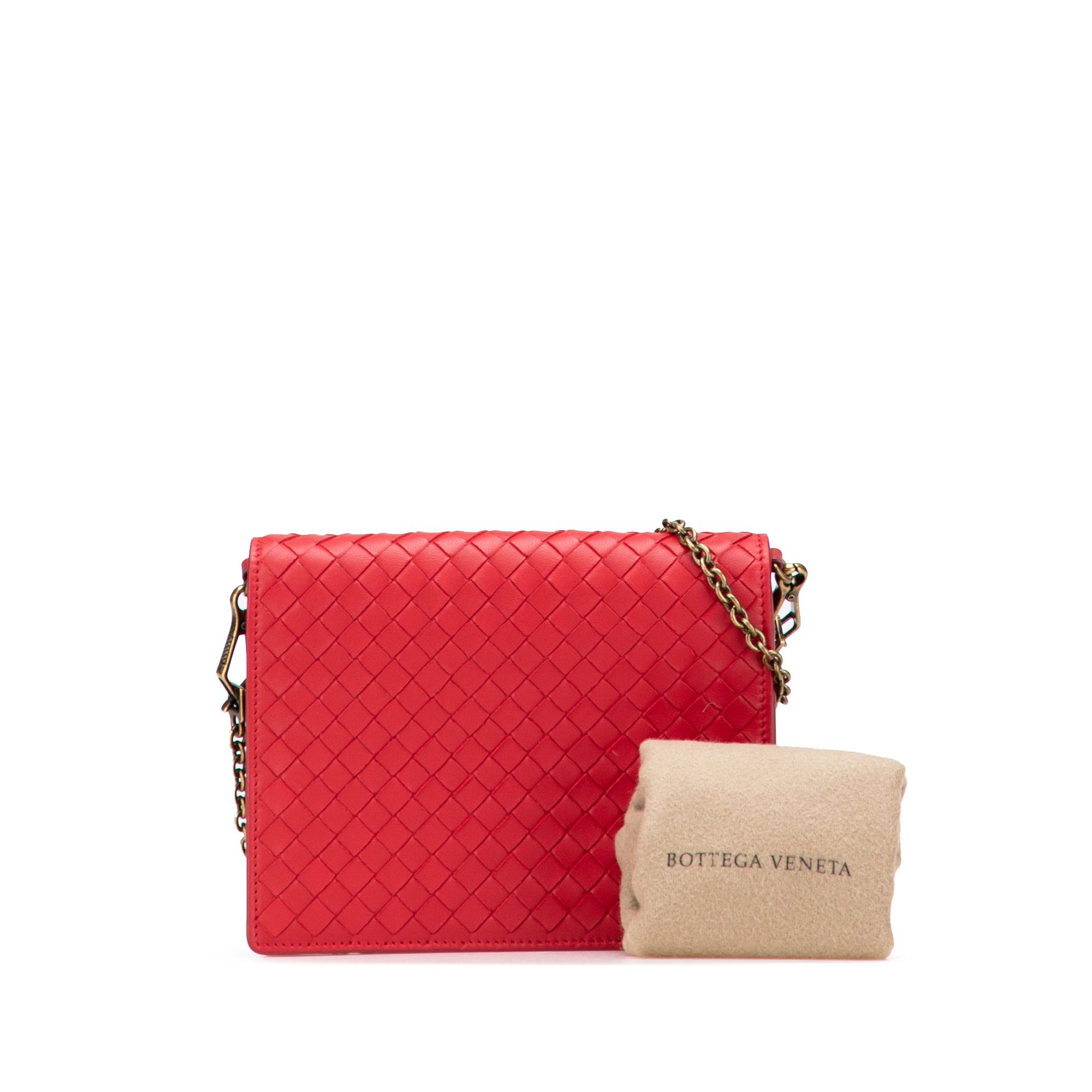 Bottega Veneta Bottega Veneta Nappa Intrecciato Wallet On Chain Size ONE SIZE - 10 Thumbnail