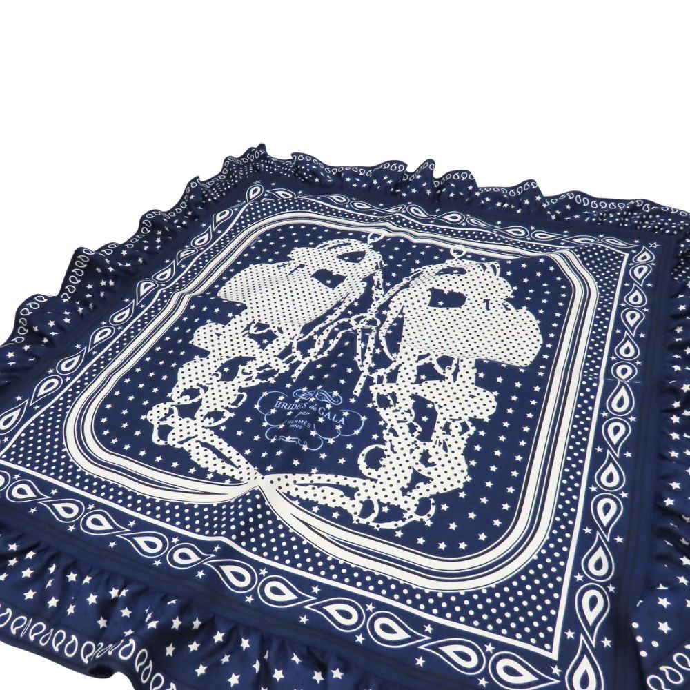 Hermes Hermes Hermes Silk Carré 70 Brides de Gala Bandana Dot Scarf Others Scarf カレ70 ブリッド・ドゥ・ガラ・バンダナ・ドット DUTY FREE for USA Size ONE SIZE - 3 Thumbnail