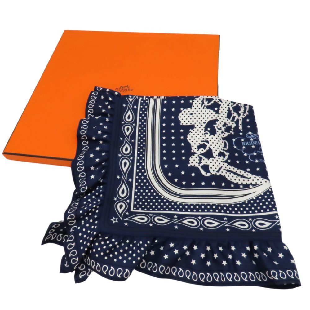 Hermes Hermes Hermes Silk Carré 70 Brides de Gala Bandana Dot Scarf Others Scarf カレ70 ブリッド・ドゥ・ガラ・バンダナ・ドット DUTY FREE for USA Size ONE SIZE - 7 Thumbnail