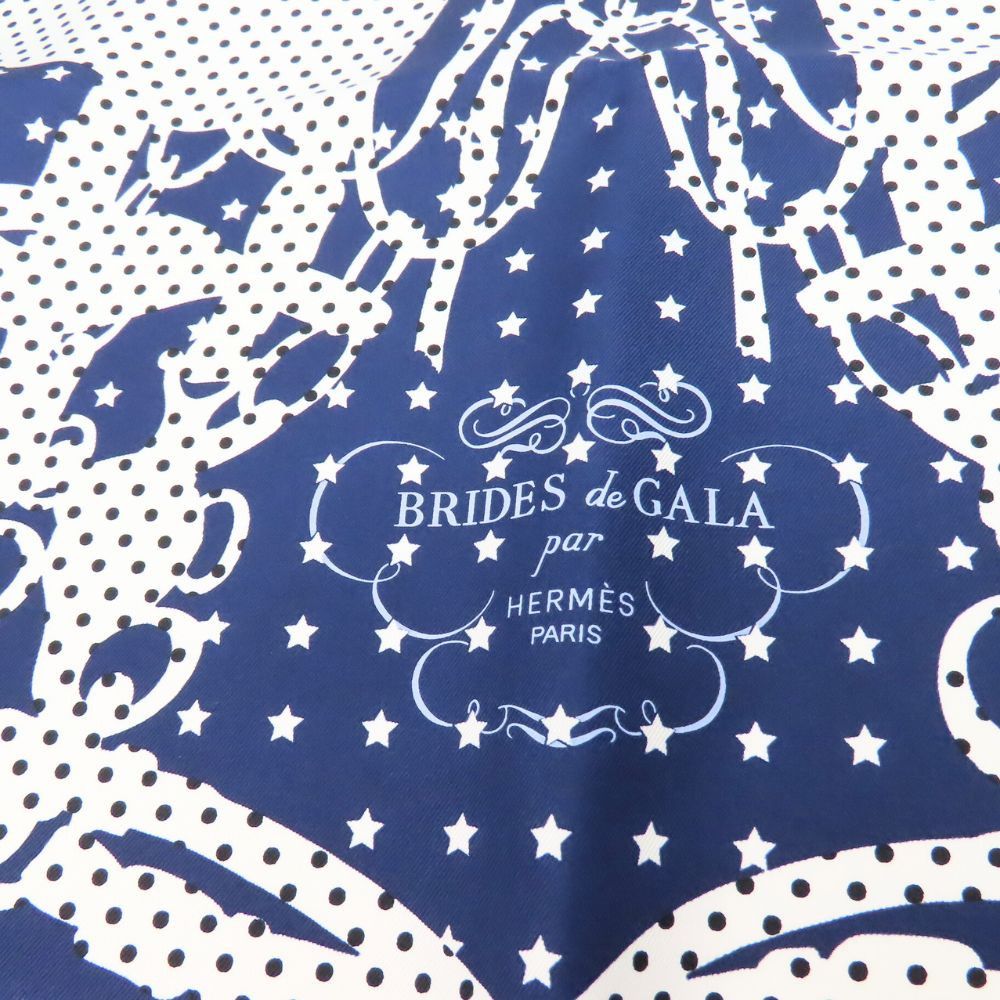 Hermes Hermes Hermes Silk Carré 70 Brides de Gala Bandana Dot Scarf Others Scarf カレ70 ブリッド・ドゥ・ガラ・バンダナ・ドット DUTY FREE for USA Size ONE SIZE - 4 Thumbnail