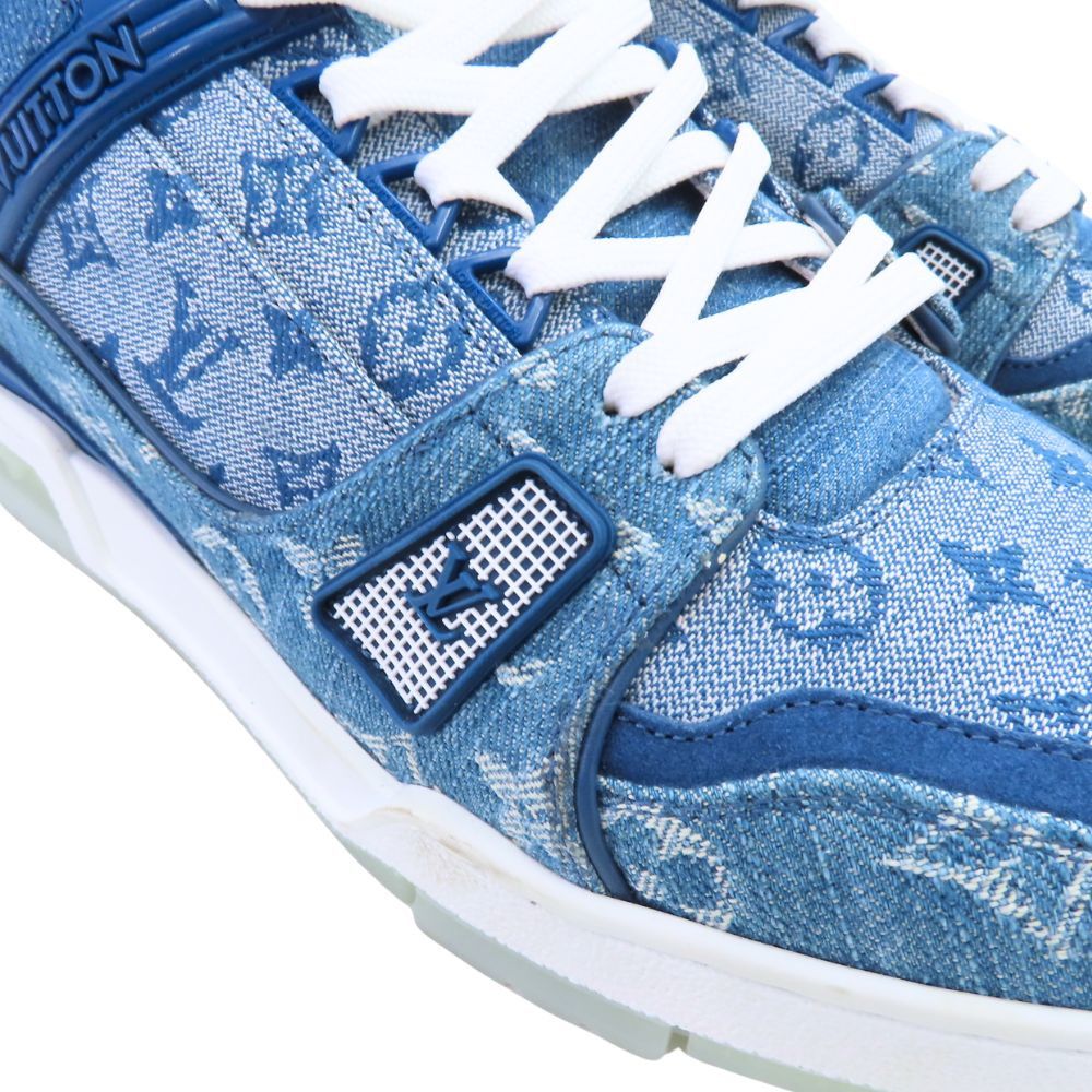 Louis Vuitton Louis Vuitton Louis Vuitton Monogram Trainer Line Sneakers Blue Denim Sneakers Canvas Shoes トレイナー・ライン DUTY FREE for USA Size ONE SIZE - 7 Thumbnail