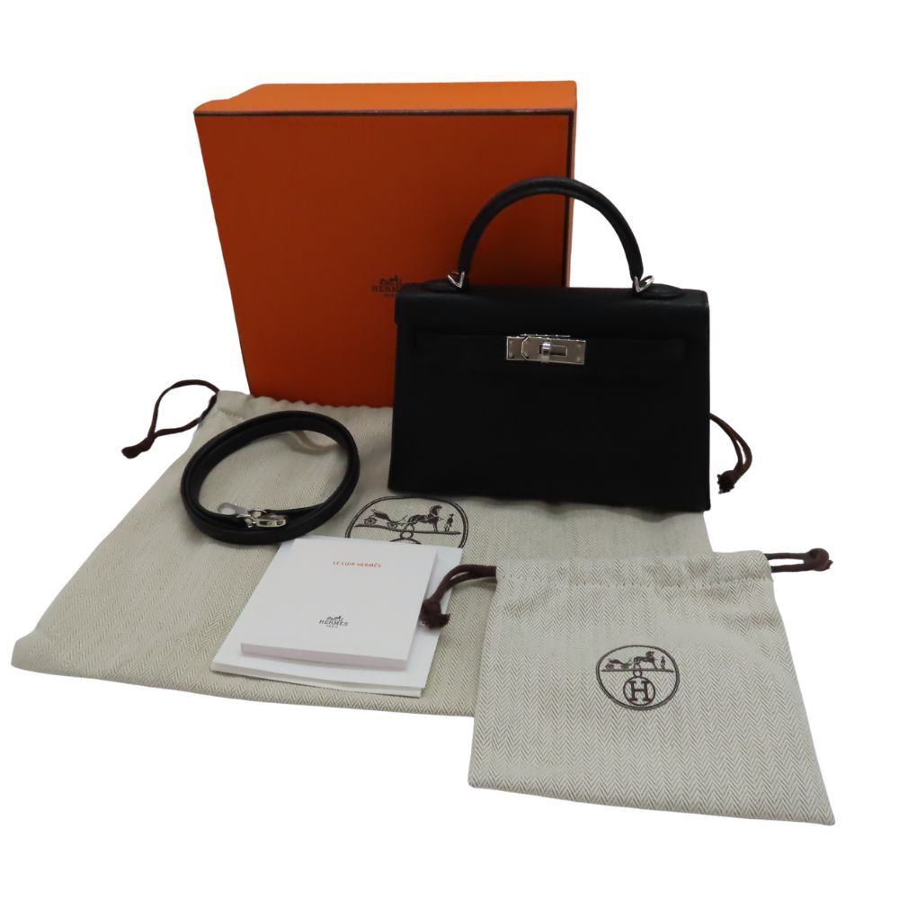 Hermes Hermes Hermes Mini Kelly 2 Shevre 2way Bag Leather Handbag Stamp K (2025) DUTY FREE for USA Size ONE SIZE - 14 Thumbnail