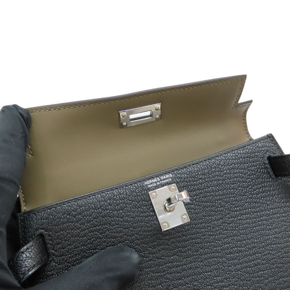 Hermes Hermes Hermes Mini Kelly 2 Shevre 2way Bag Leather Handbag Stamp K (2025) DUTY FREE for USA Size ONE SIZE - 9 Thumbnail