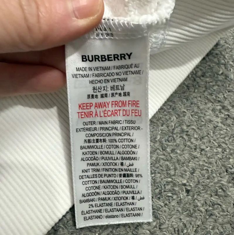 Burberry Burberry White Cotton Women's Hoodie Size S / US 4 / IT 40 - 4 Thumbnail