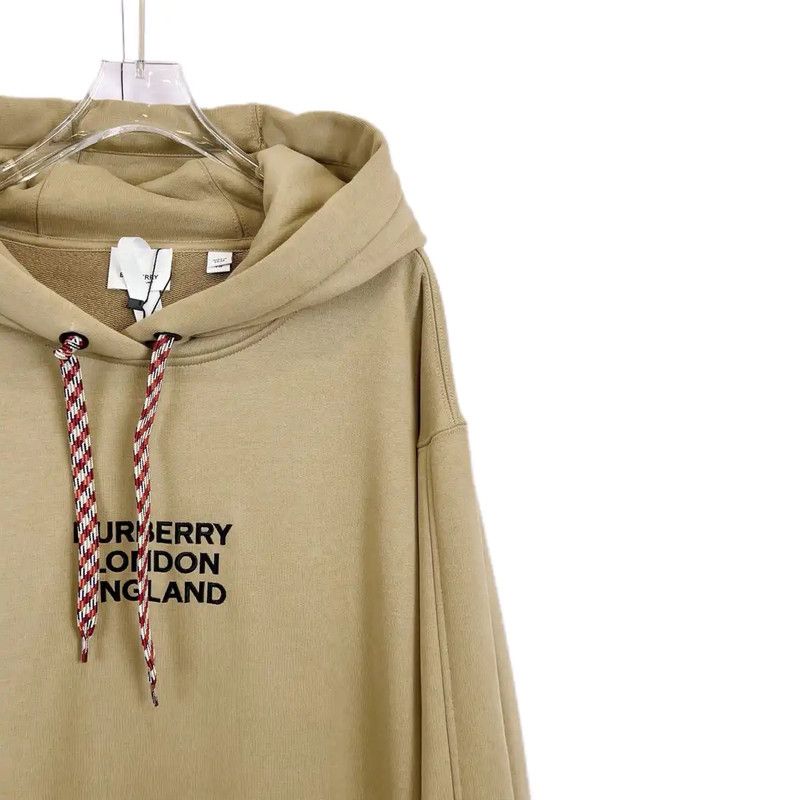 Burberry Burberry Beige Cotton Women's Cropped Hoodie Size XL / US 12-14 / IT 48-50 - 4 Thumbnail