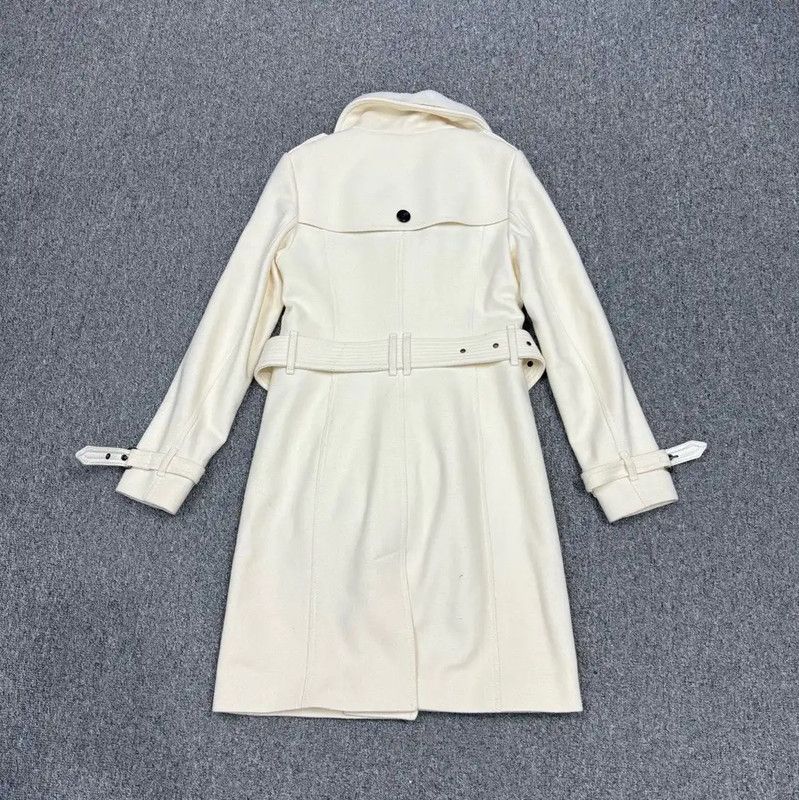 Burberry Burberry Cream Leather Women's Coat Size S / US 4 / IT 40 - 2 Thumbnail