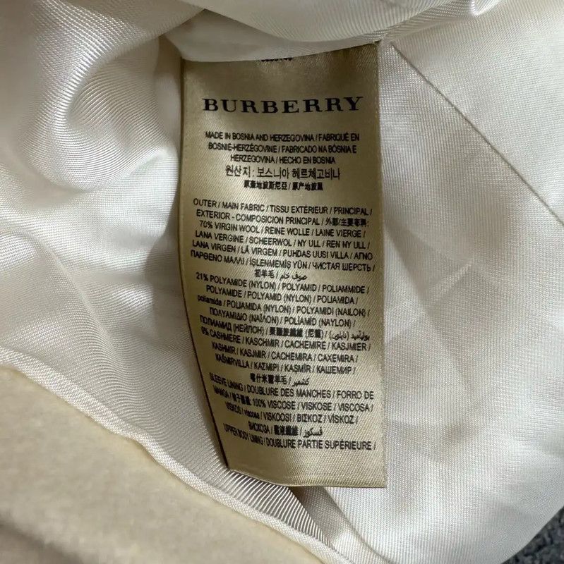 Burberry Burberry Cream Leather Women's Coat Size S / US 4 / IT 40 - 4 Thumbnail
