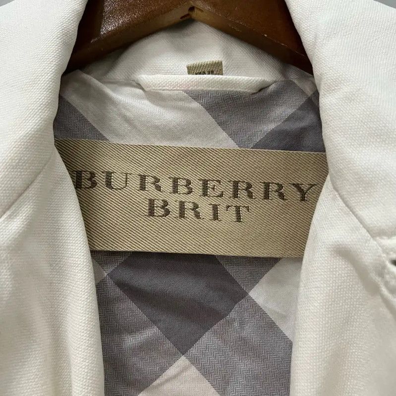 Burberry Burberry Women's White Cotton Mid-Length Trench Coat Size ONE SIZE - 3 Thumbnail