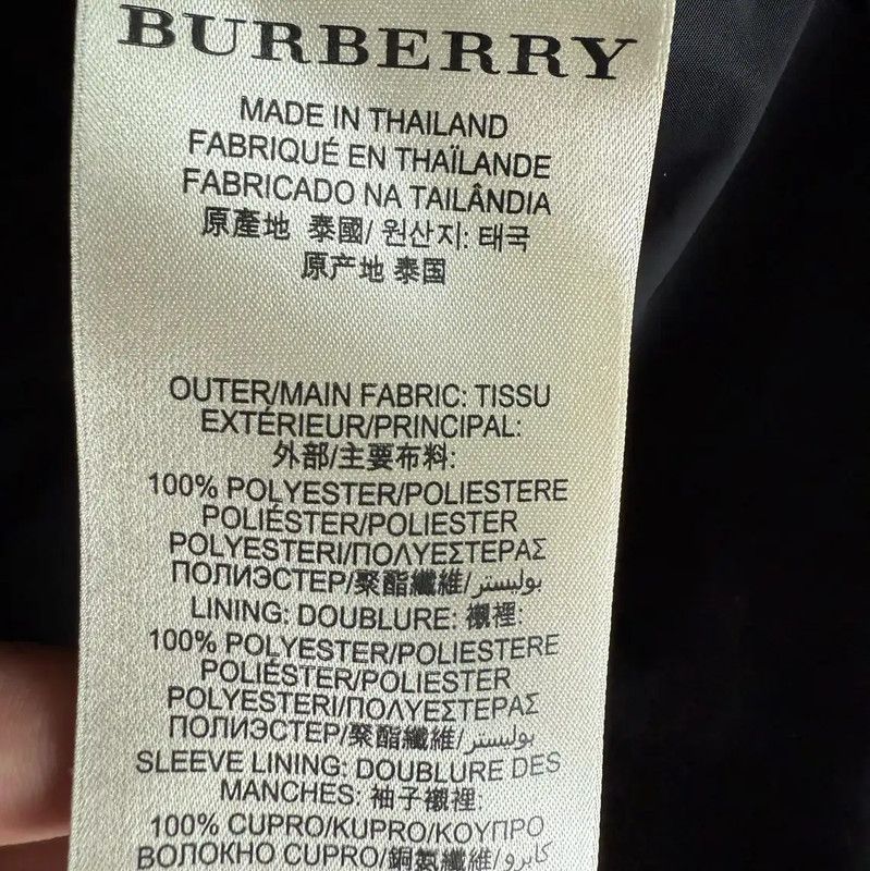 Burberry Burberry Black Nylon Women's Trench Coat Size ONE SIZE - 4 Thumbnail