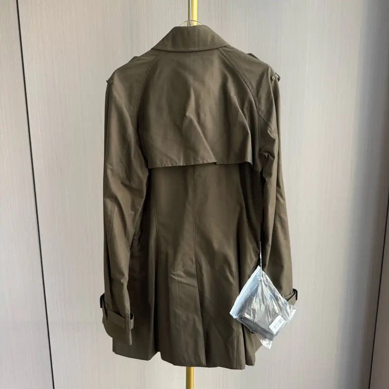 Burberry Burberry Green Cotton Women's Trench Coat Size ONE SIZE - 2 Thumbnail