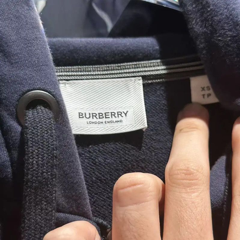 Burberry Burberry XS Deep Blue Cotton Hoodie Size XS / US 0-2 / IT 36-38 - 4 Thumbnail