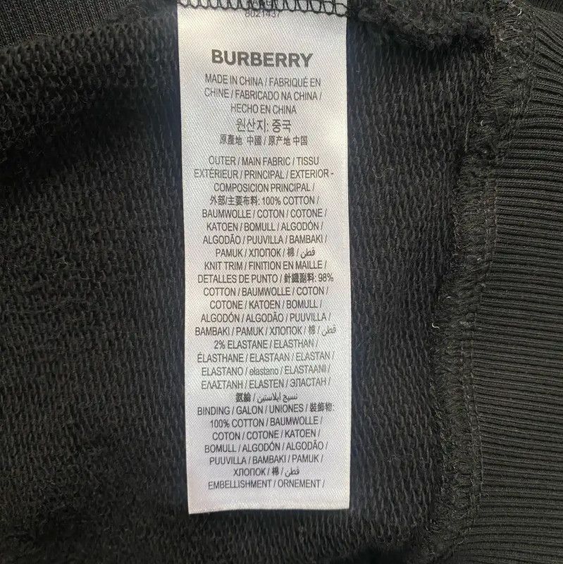 Burberry Burberry Black Cotton Women's Hoodie Size XS / US 0-2 / IT 36-38 - 7 Thumbnail