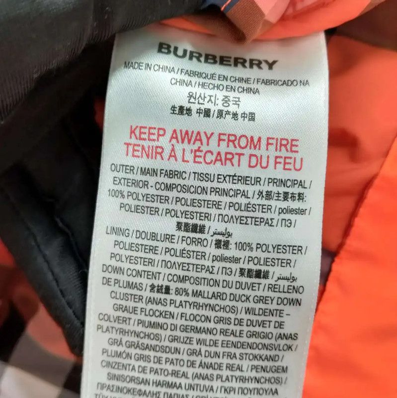 Burberry Burberry Winter Orange Short Down Jacket Size L / US 10 / IT 46 - 5 Thumbnail